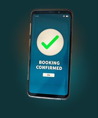 booking confirmed on phone
