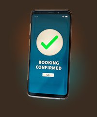 booking confirmed on phone